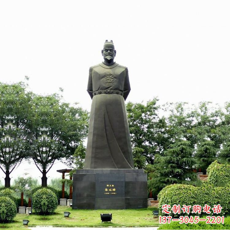 仙桃“洪武之治”明太祖石雕塑像