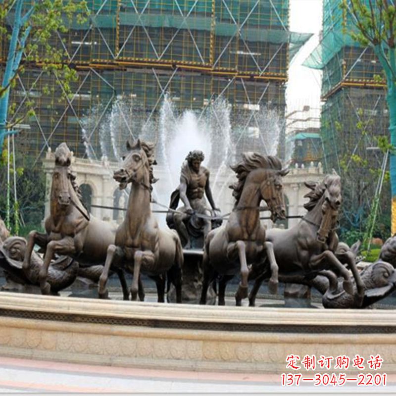 仙桃阿波罗战车水景喷泉装饰景观雕塑