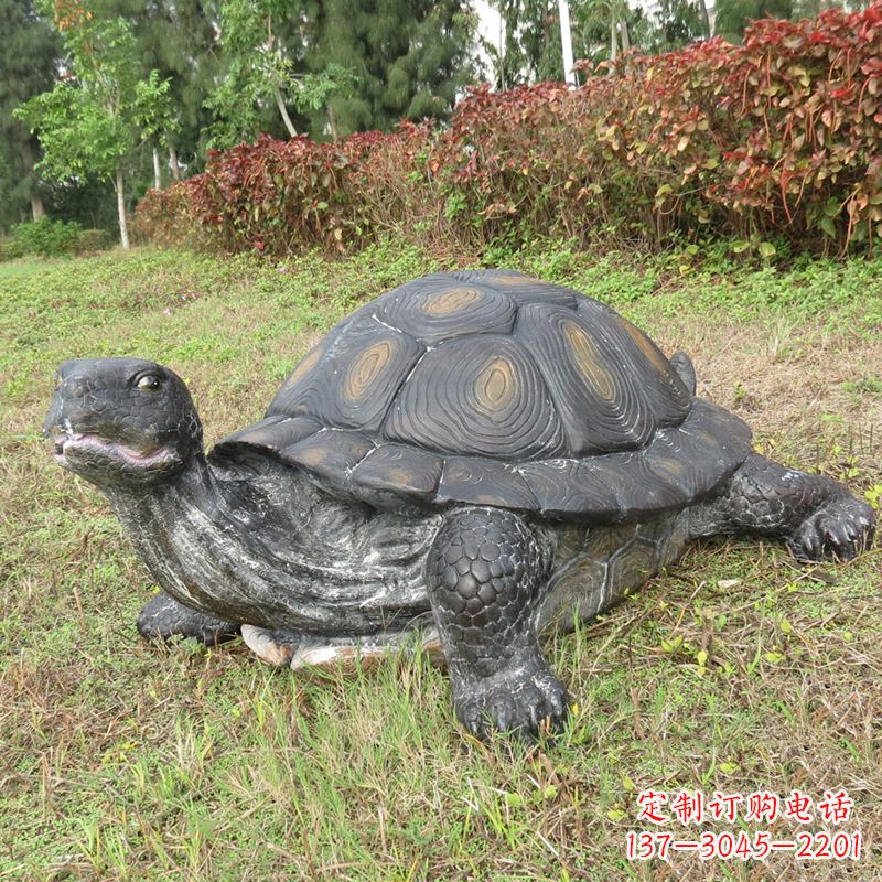 仙桃玻璃钢乌龟雕塑传承古老文化