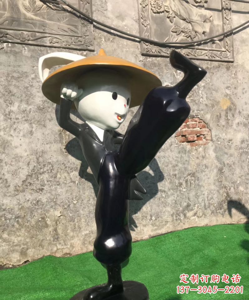 仙桃玻璃钢兔子雕塑精美绝伦