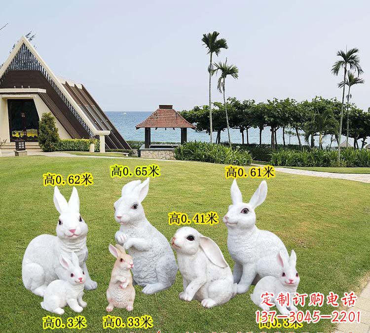 仙桃玻璃钢兔子雕塑