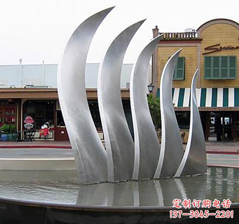 仙桃不锈钢城市艺术翅膀雕塑羽翼展翔