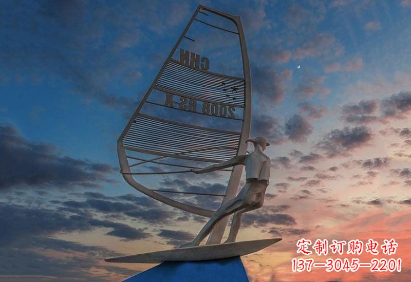 仙桃不锈钢帆船雕塑——象征着美丽的梦想