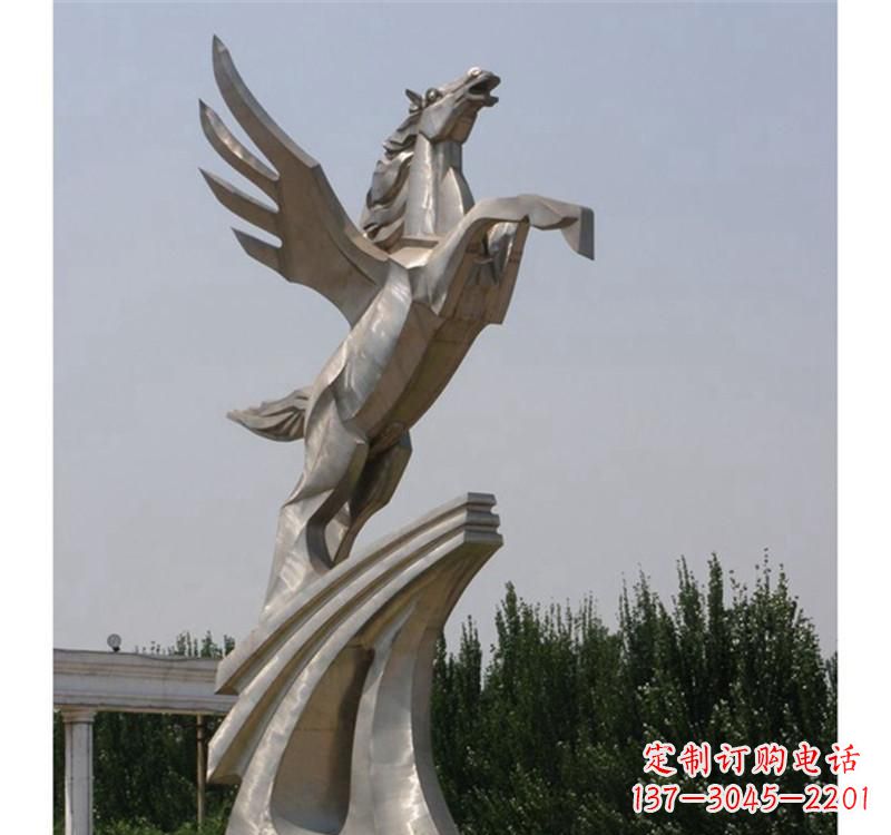 仙桃不锈钢飞马雕塑精美雕塑艺术