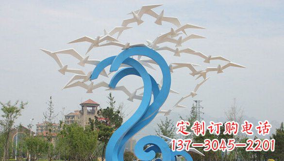 仙桃鸽子雕塑不锈钢的象征