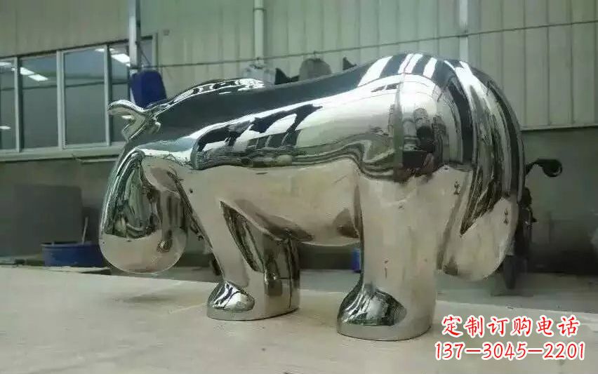 仙桃不锈钢河马雕塑美观耐用的艺术品