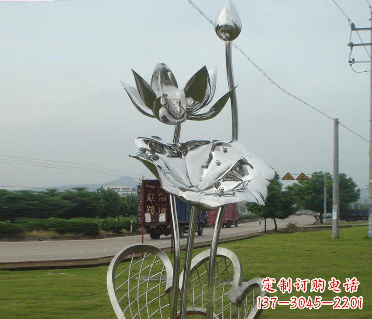 仙桃精美不锈钢荷叶雕塑
