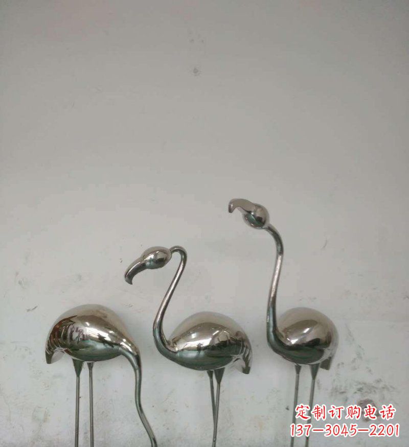 仙桃不锈钢火烈鸟雕塑把自然之美带入公园