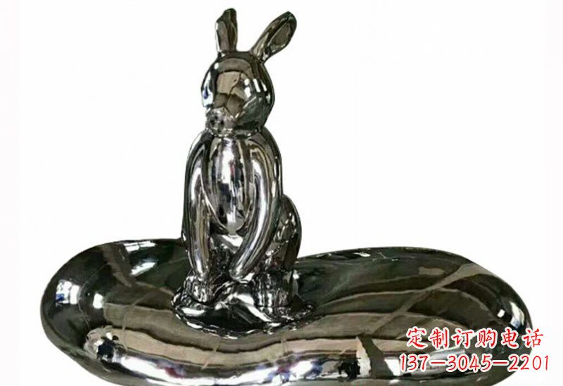 仙桃不锈钢兔子雕塑