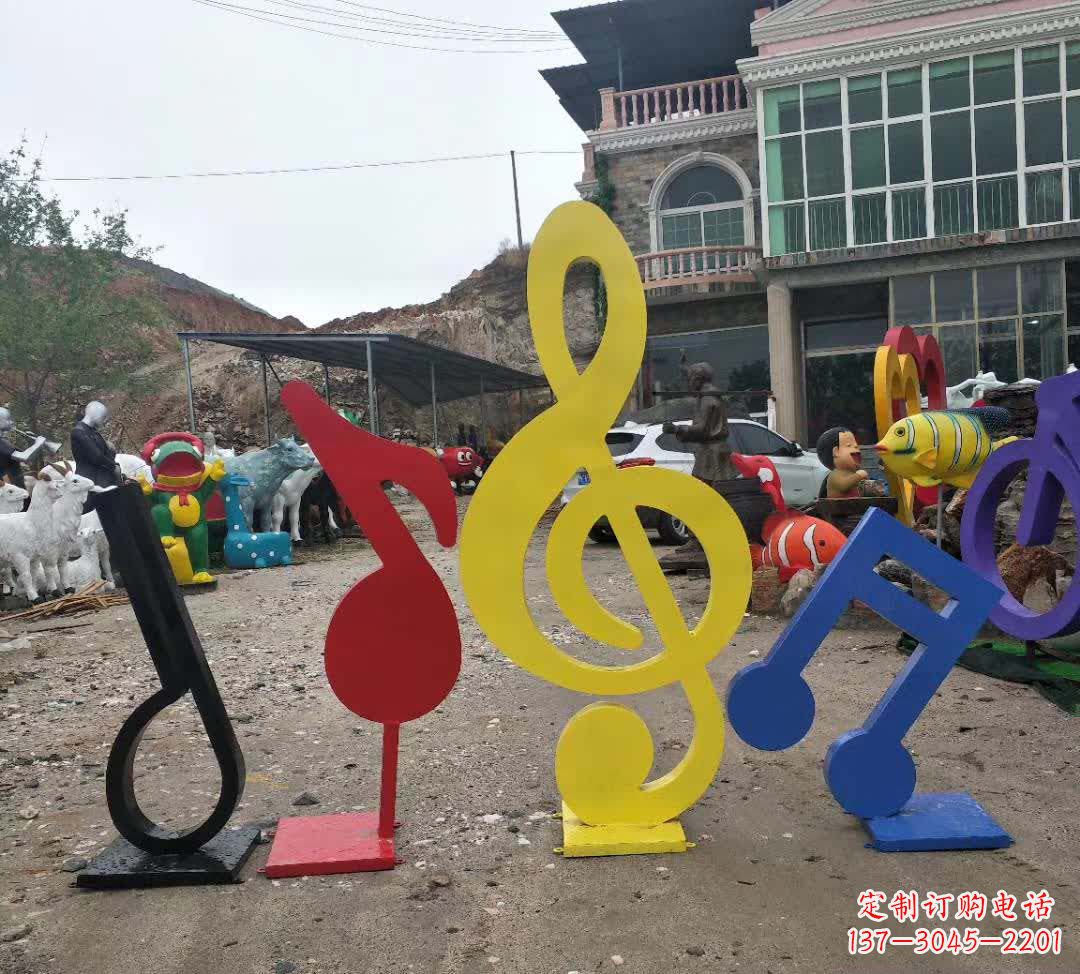 仙桃不锈钢烤漆音符雕塑