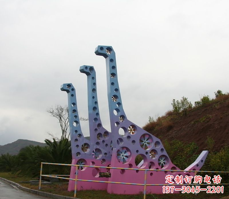 仙桃不锈钢恐龙雕塑精致的古代艺术