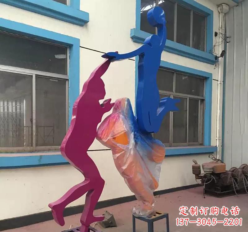 仙桃不锈钢篮球运动员雕塑纪念篮球运动传奇