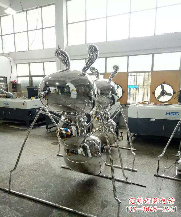 仙桃不锈钢蚂蚁步行街景观雕塑——融合现代科技与自然之美