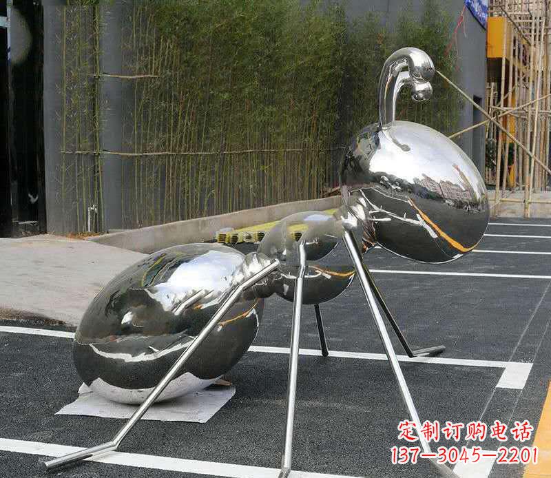 仙桃不锈钢蚂蚁雕塑——艺术的融合