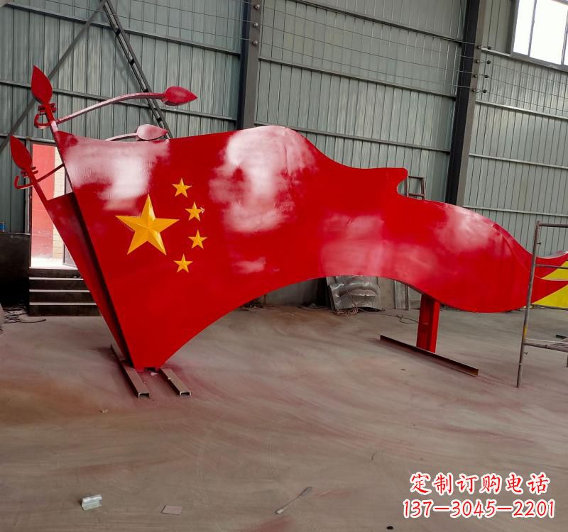 仙桃不锈钢拼接党旗雕塑