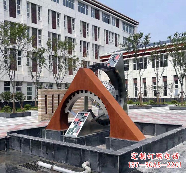 仙桃不锈钢齿轮雕塑精湛工艺展现匠心