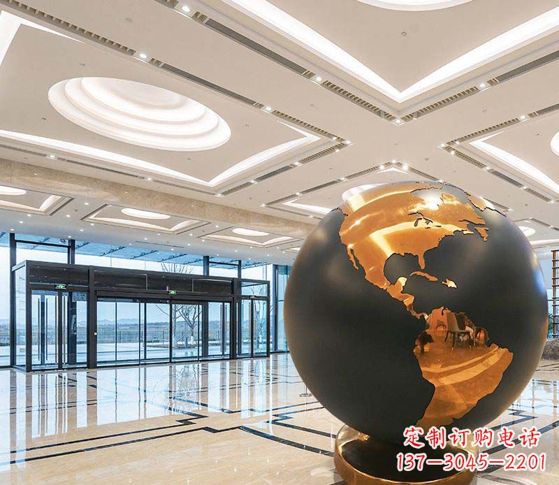 仙桃不锈钢地球仪雕塑精美绝伦
