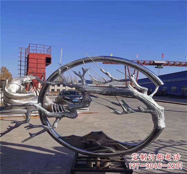仙桃不锈钢树枝雕塑艺术与自然的完美结合