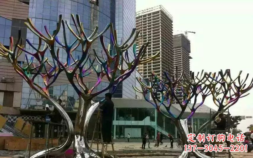 仙桃不锈钢树枝景观雕塑
