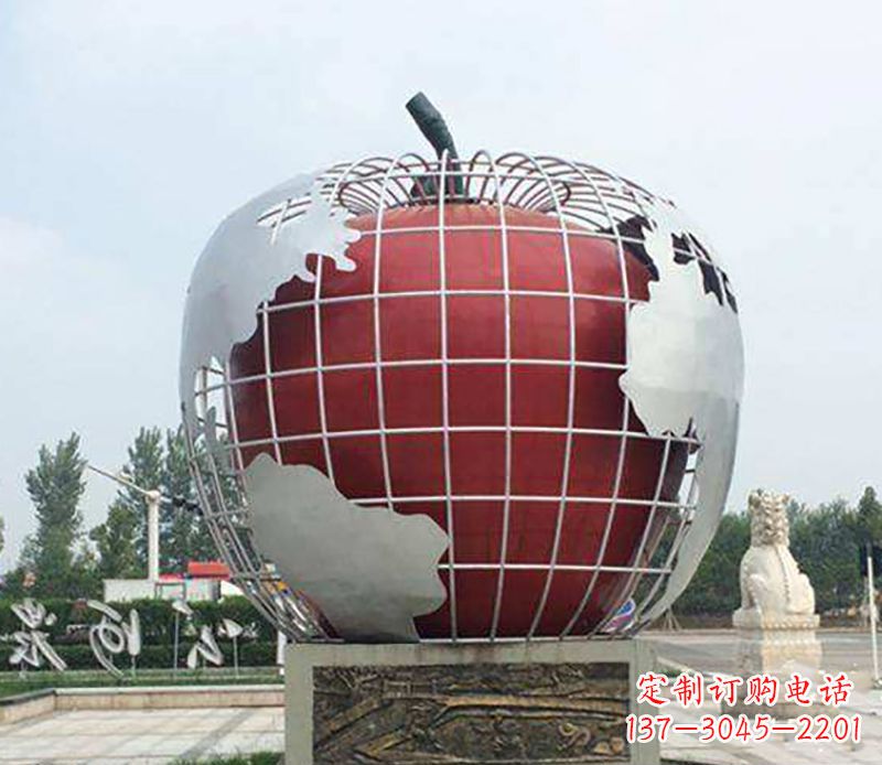 仙桃不锈钢水果雕塑艺术品精美绝伦