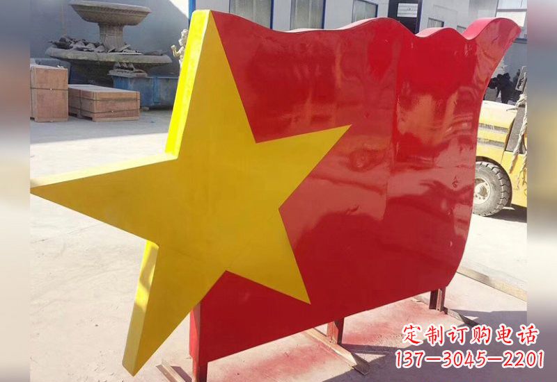 仙桃不锈钢五角星旗帜雕塑不只是国旗