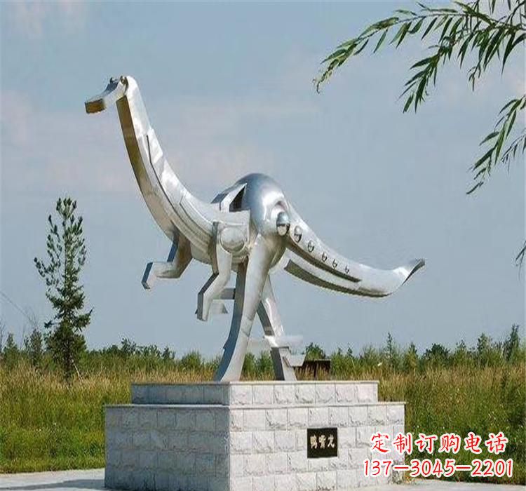 仙桃不锈钢鸭嘴龙雕塑传承独特艺术魅力
