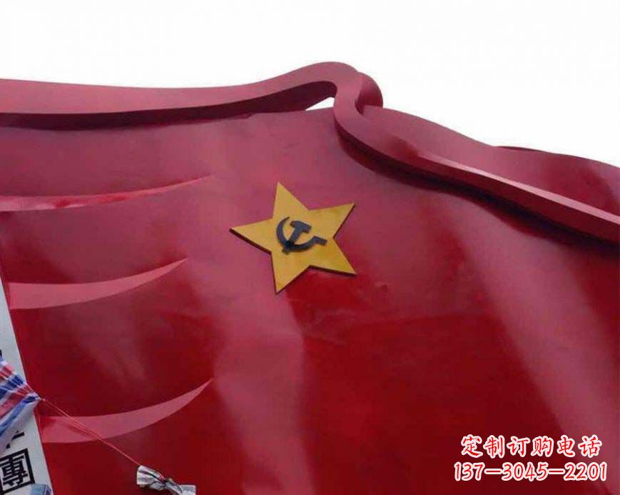 仙桃不锈钢党徽雕塑——传承红色基因