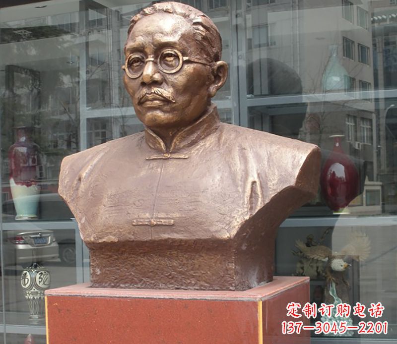 仙桃蔡元培雕塑传承睿智的象征