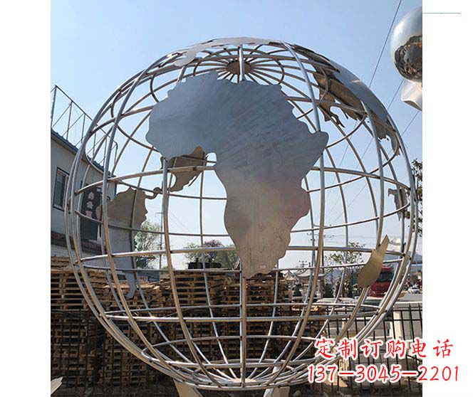 仙桃以城市为灵感的不锈钢地球仪雕塑