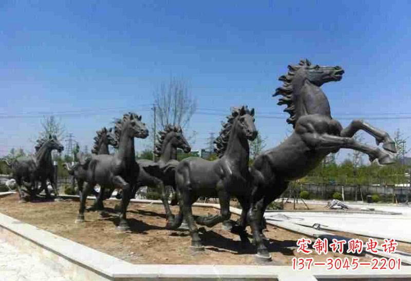 仙桃铜马雕塑美观华贵的城市艺术