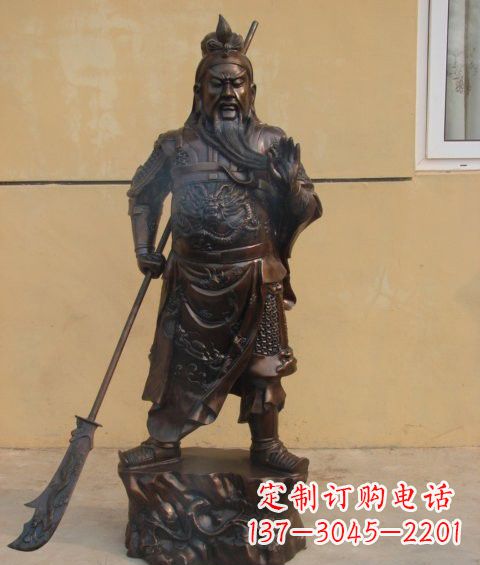 仙桃关公雕塑祝福人们的神灵
