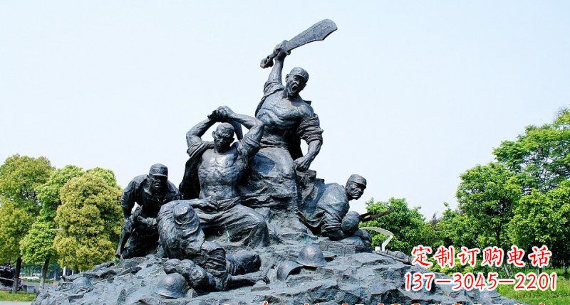 仙桃红军雕塑传承冲锋精神