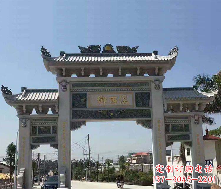 仙桃石牌坊雕塑——缅怀深厚的历史情谊