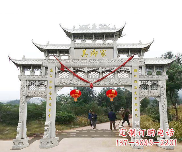 仙桃牌坊雕塑珍贵的传统文化