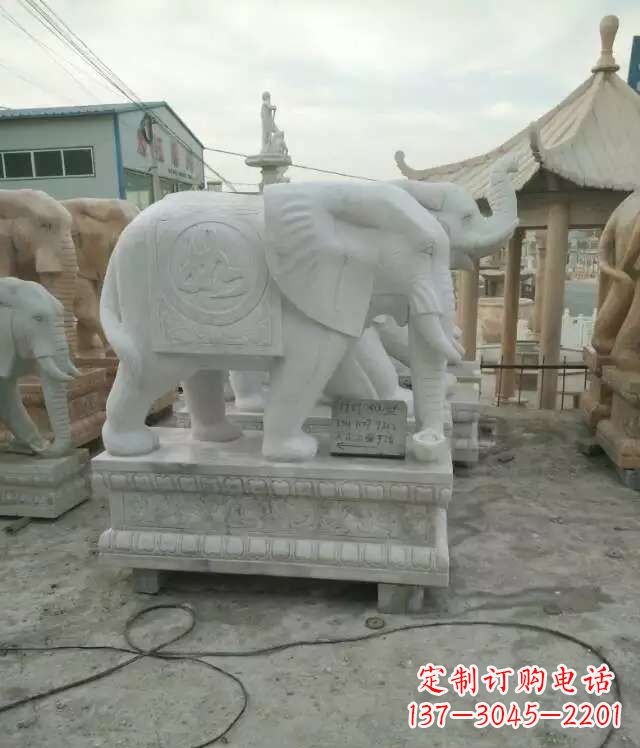 仙桃大理石大象——雕塑之美