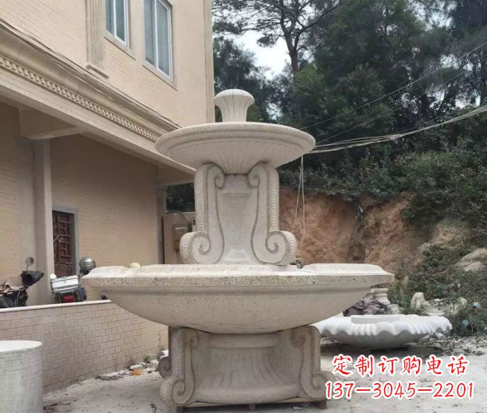 仙桃大理石大型喷泉雕塑精致美观又富有艺术气息