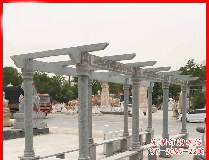 仙桃大理石公园石雕长廊高端定制雕塑