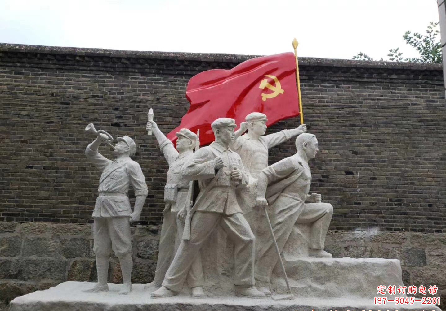 仙桃红军雕塑把热血革命历史永久留存
