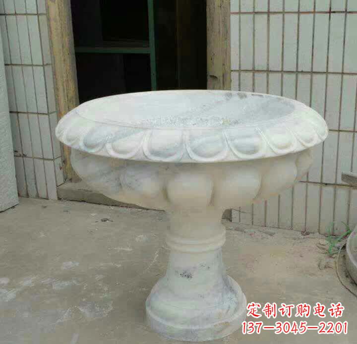 仙桃大理石花盆雕塑精美绝伦,艺术风采