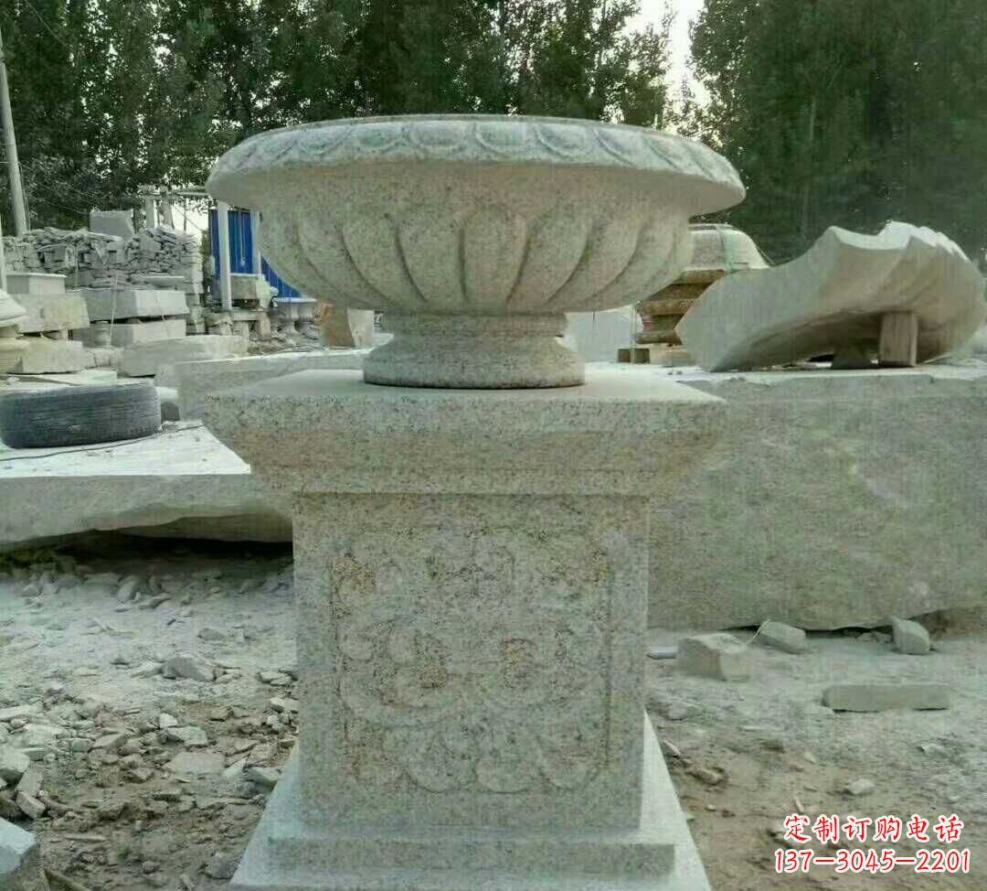 仙桃大理石花盆雕塑