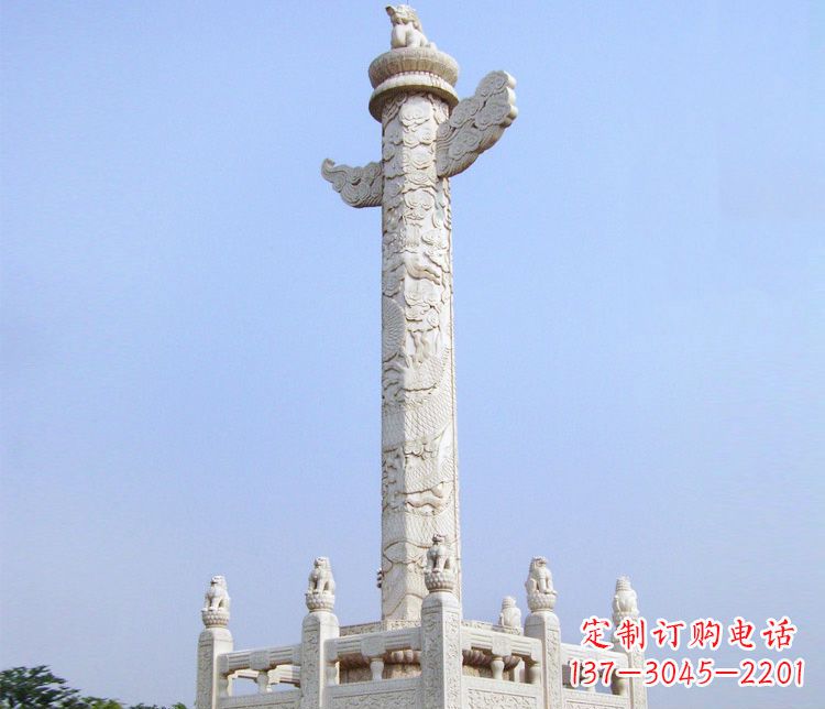 仙桃大理石华表雕塑