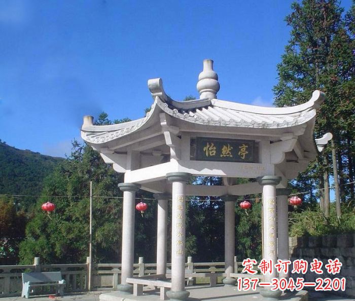 仙桃精美大理石凉亭雕塑