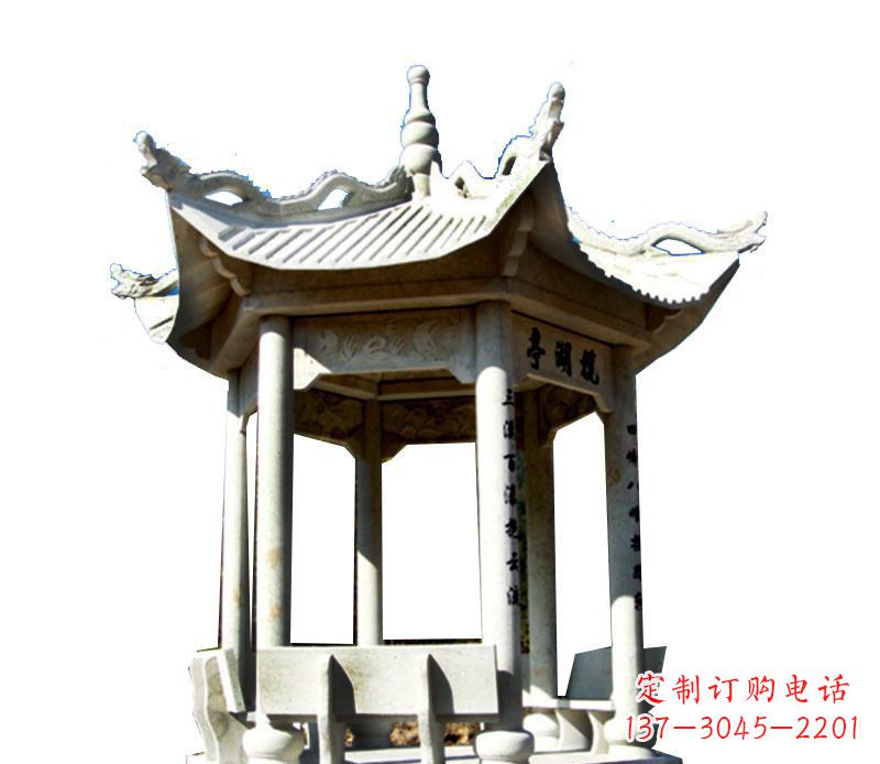 仙桃大理石凉亭石雕,历史韵味浓郁