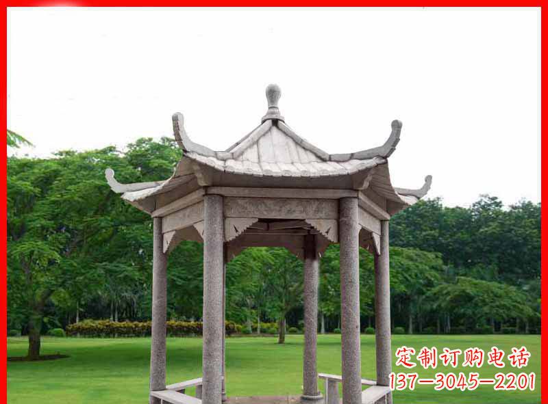 仙桃精致大理石凉亭雕塑