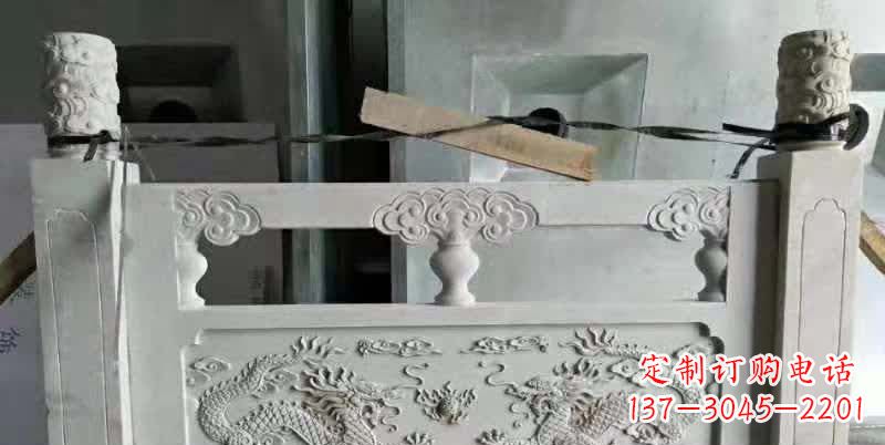 仙桃大理石龙浮雕栏板雕塑