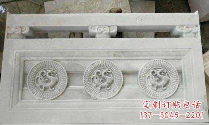 仙桃精美青龙石浮雕栏板雕塑