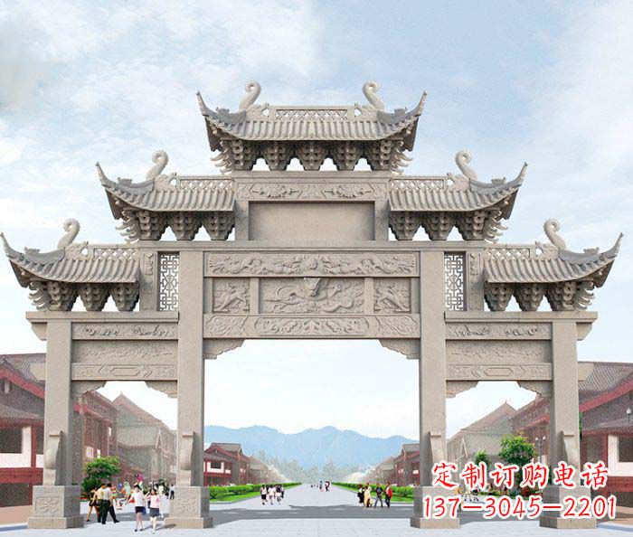 仙桃大理石牌坊石雕艺术品