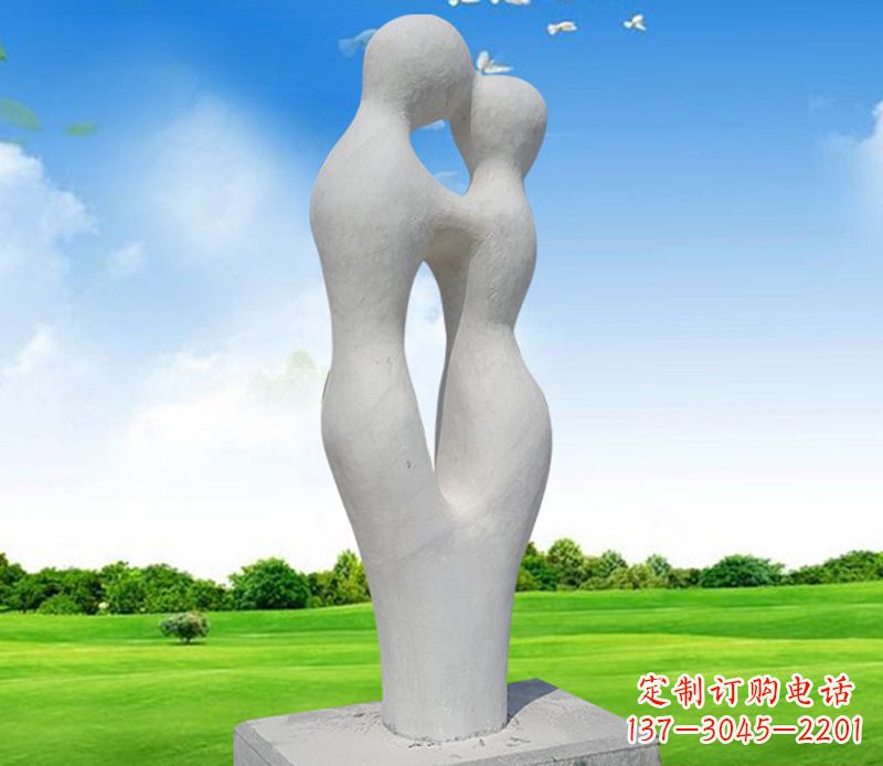 仙桃情侣石雕,永恒的爱恋