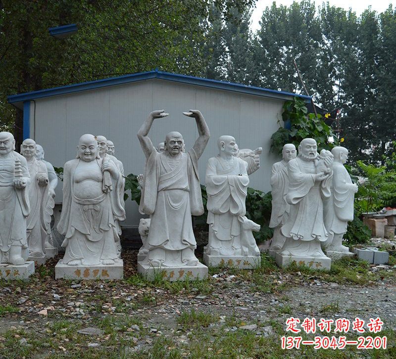 仙桃大理石罗汉雕塑,高贵雅致