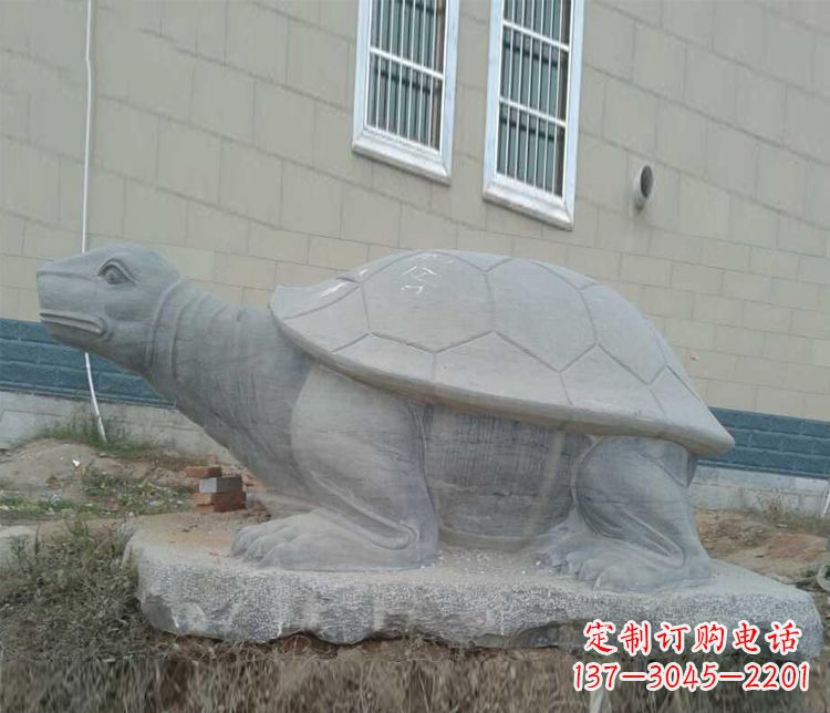 仙桃大理石乌龟石雕精美的古典风格装饰